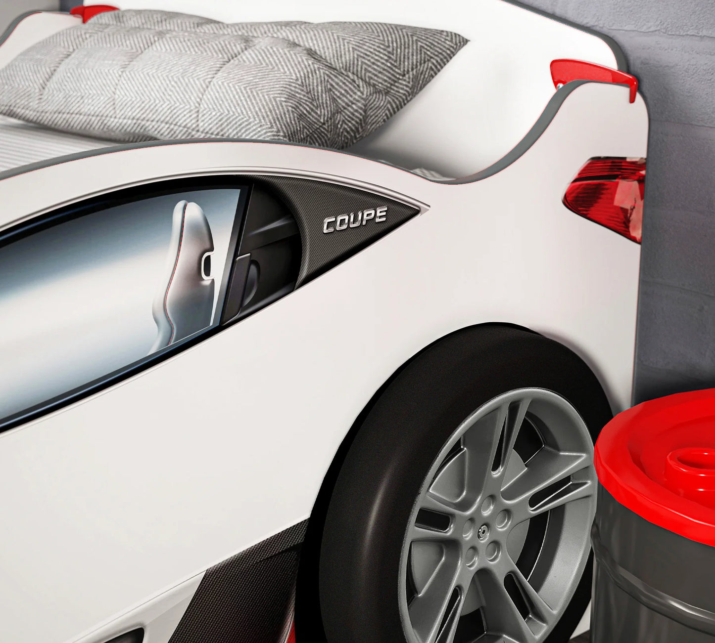 Детско легло-кола Coupe (с приятел) (бяло) (90/190 - 90/180см)