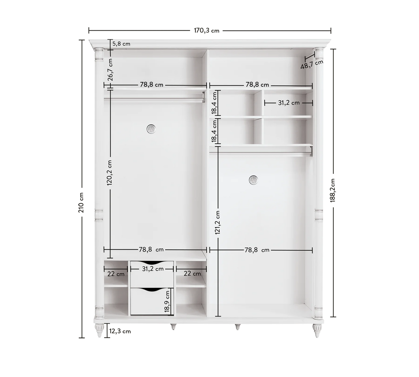 Детски гардероб с плъзгащи врати Romantic
