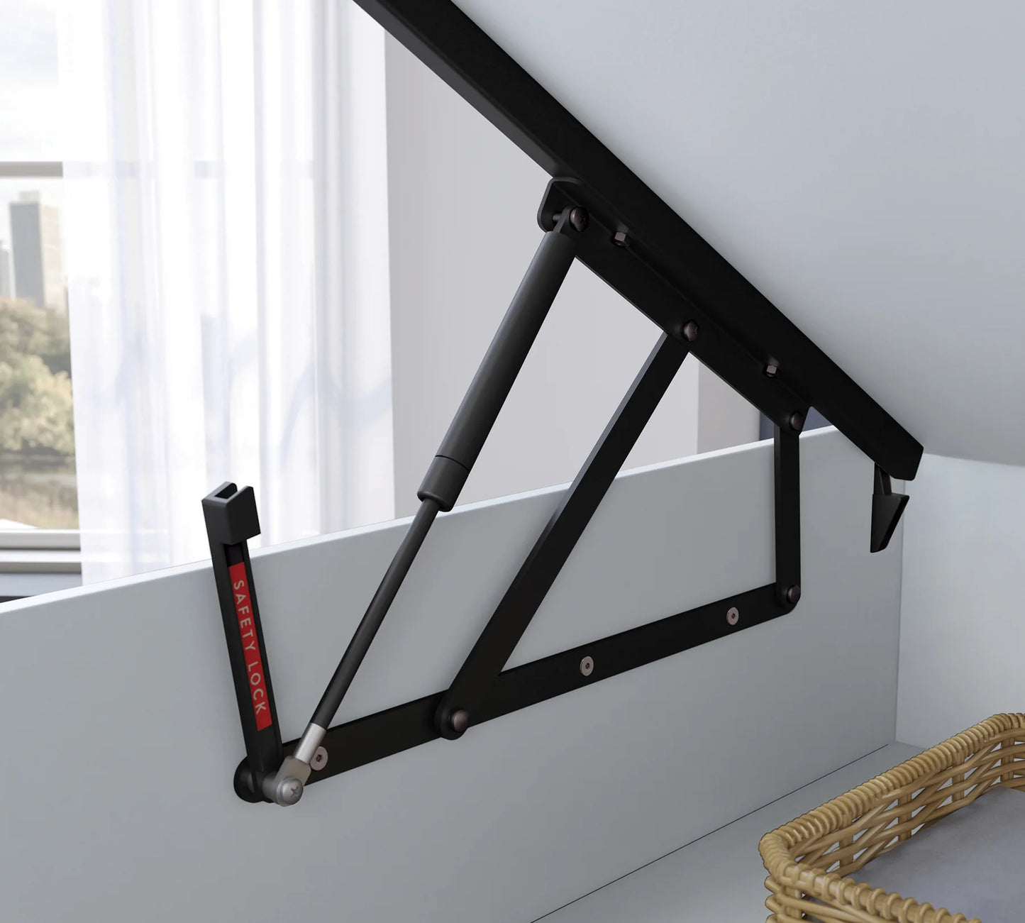 Детско легло с повдигащ механизъм Romantic (100x200 см)