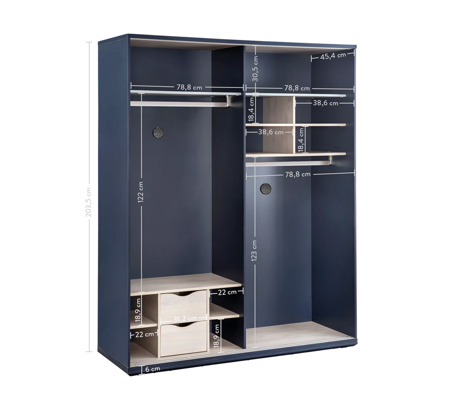 Гардероб с плъзгащи врати Trio