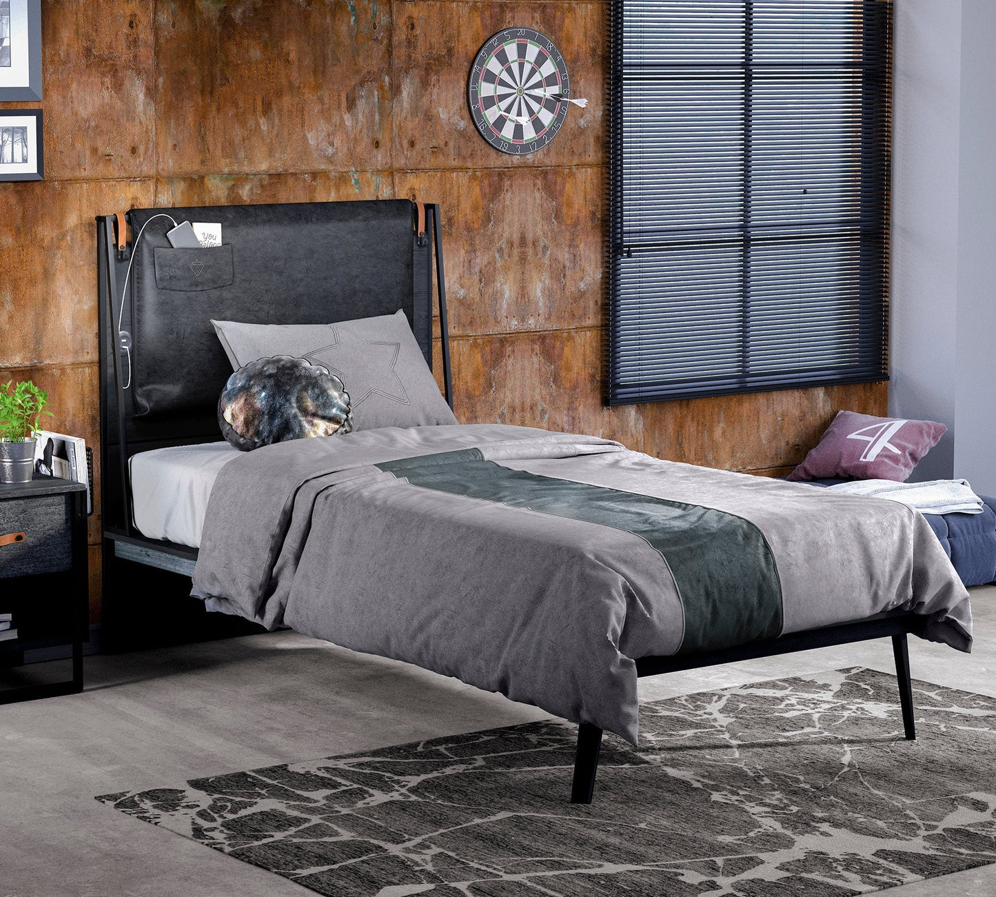 Легло Dark Metal без табла (100х200см)