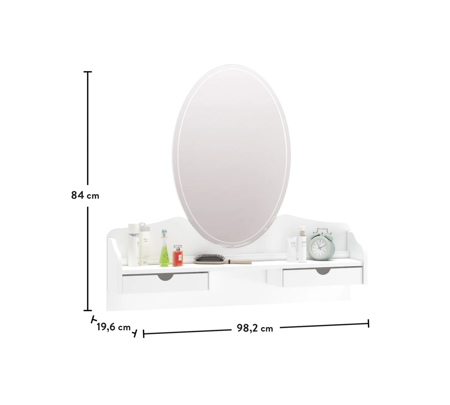 Огледало за скрин Rustic White