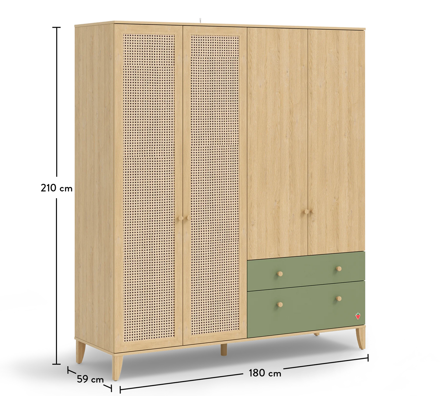 Четирикрилен гардероб Loof