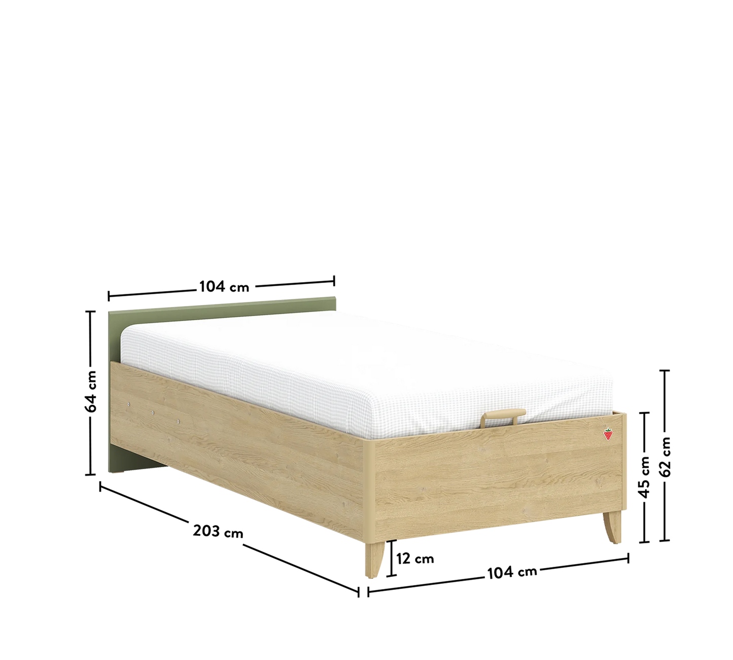 Легло с ракла Loof 100х200см