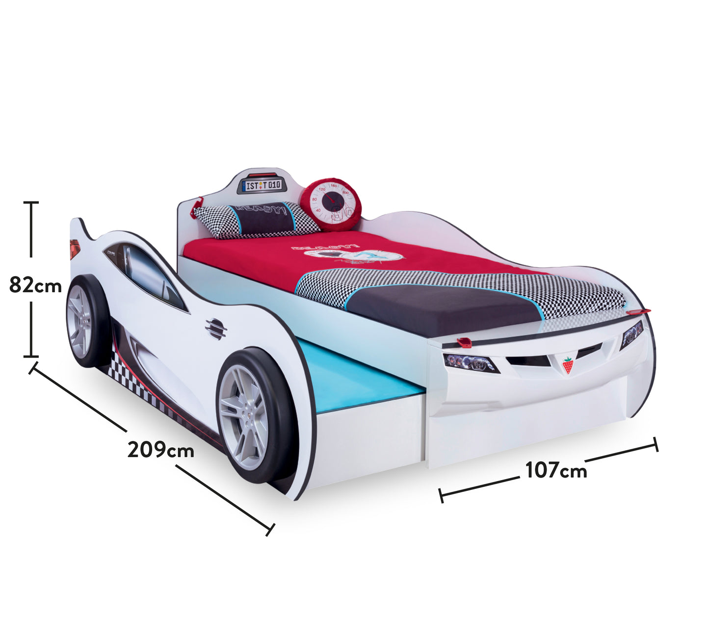 Детско легло-кола Coupe (с приятел) (бяло) (90/190 - 90/180см)