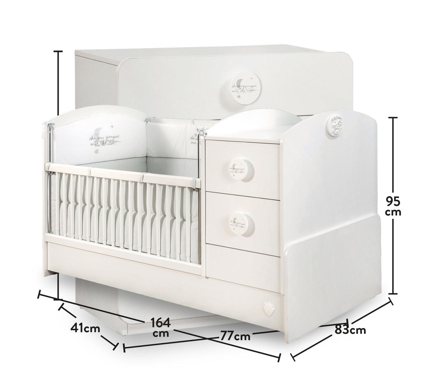Трансформираща бебешка кошара Baby Cotton St (75/160см)