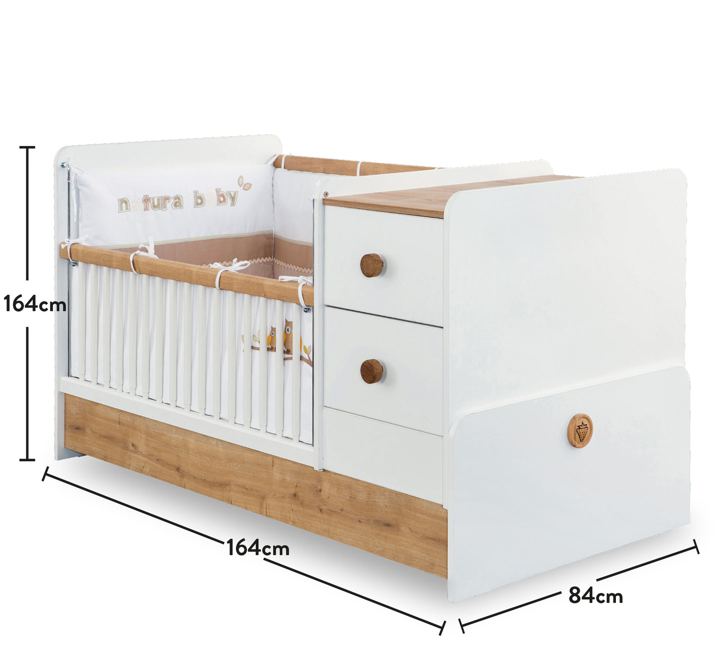 Трансформираща бебешка кошара Natura Baby St (75/160см)