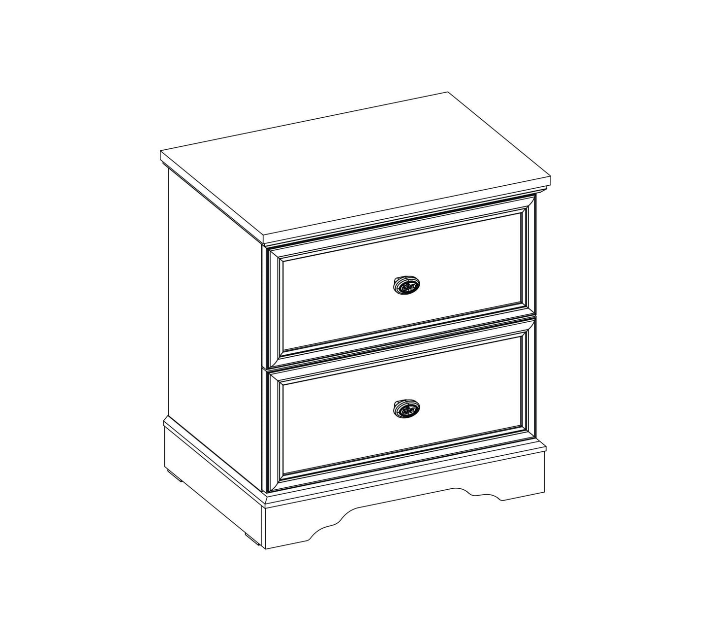 Нощно шкафче Rustic White