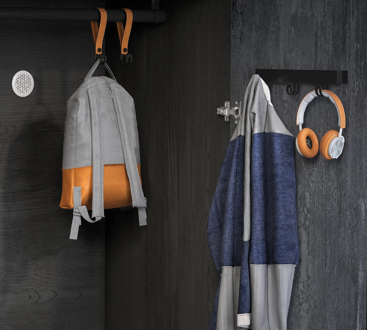 Двукрилен гардероб Dark Metal