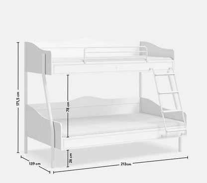 Двуетажно легло Romantic (90x200-120x200 см)