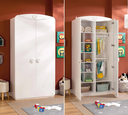 Детски двукрилен гардероб Baby Cotton Sl