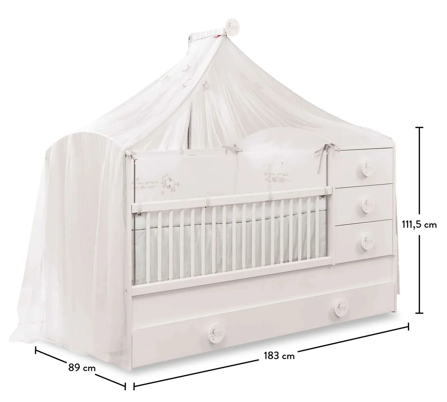 Трансформираща бебешка кошара Baby Cotton Sl (80/180см)
