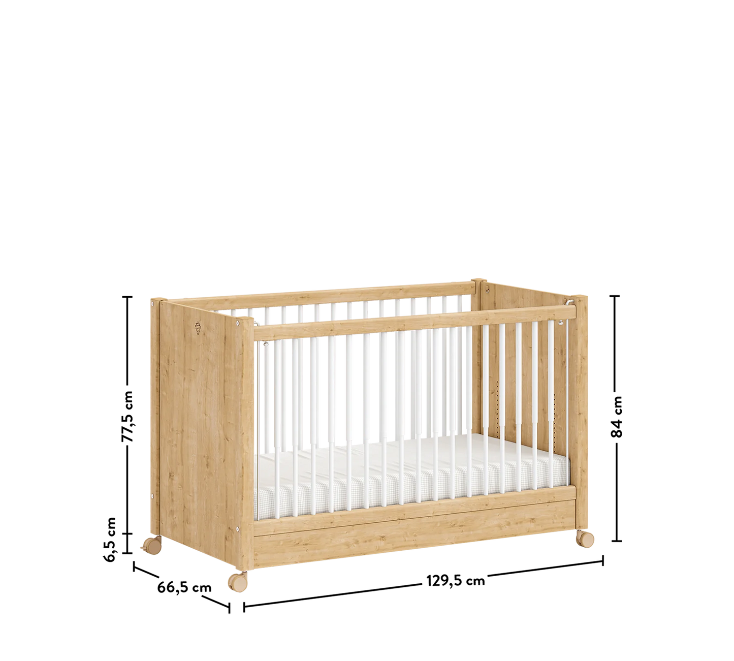 Бебешка кошара на колела Mocha (60x120 )