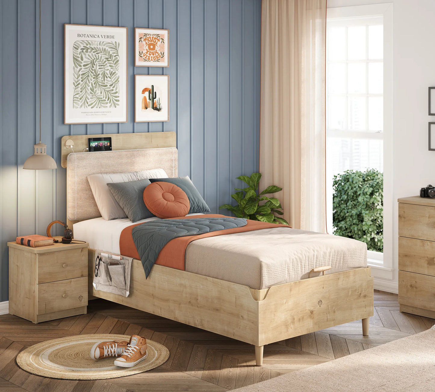 Легло с табла Mocha Modern (100/200см) с ракла