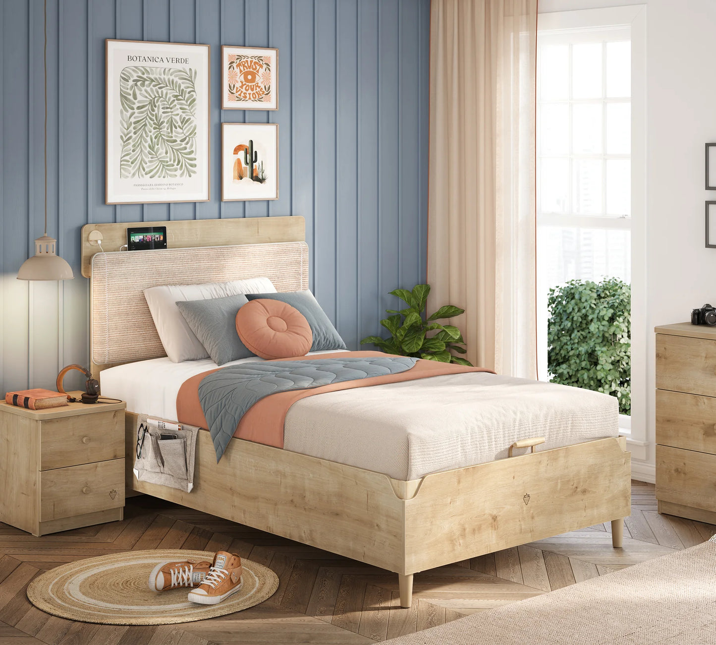 Легло с табла Mocha Modern (120х200см) с ракла