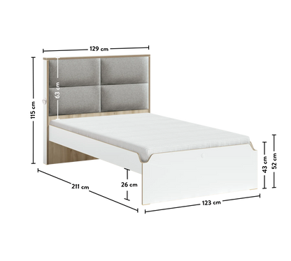 Младежко легло с тапицирана табла Modera 100x200см