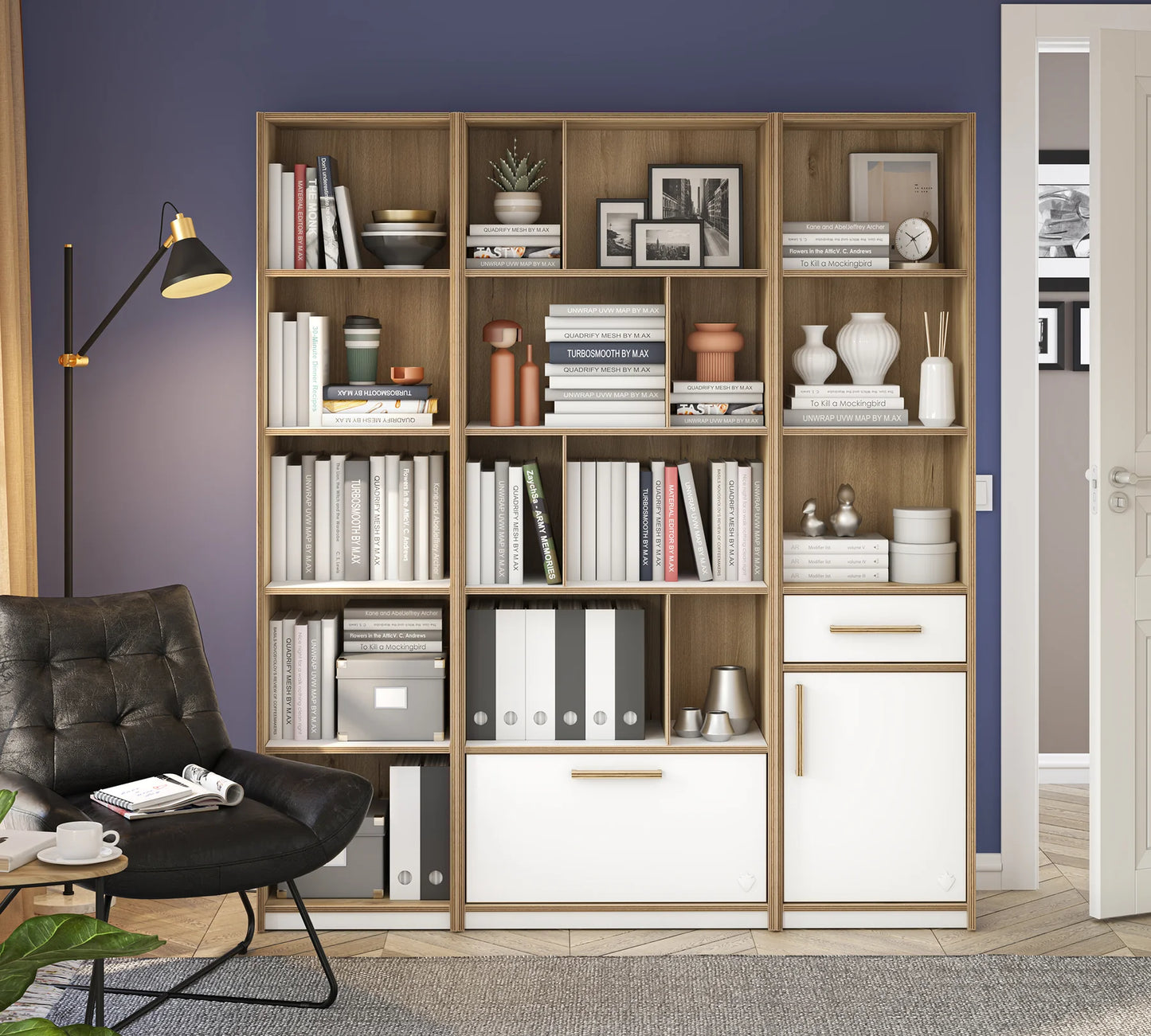 Библиотека Modera с рафтове