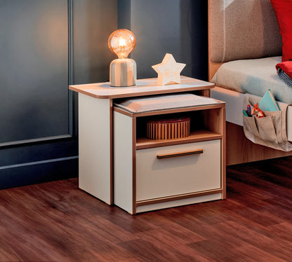 Нощно шкафче Modera с табуретка