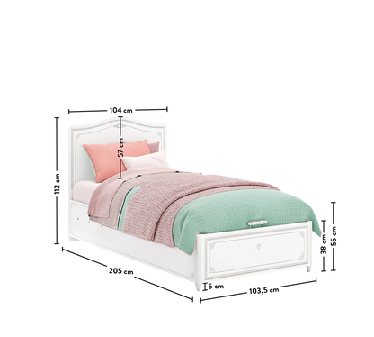 Детско легло Selena Grey Bedbase (100x200 cm)