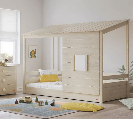 Легло с покрив и прозорец Montes Natural