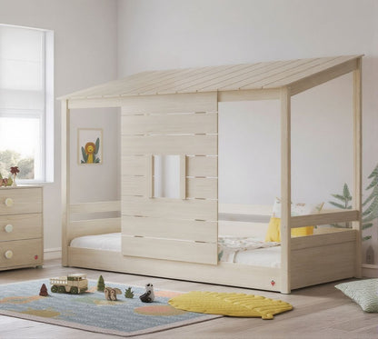 Легло с покрив и прозорец Montes Natural