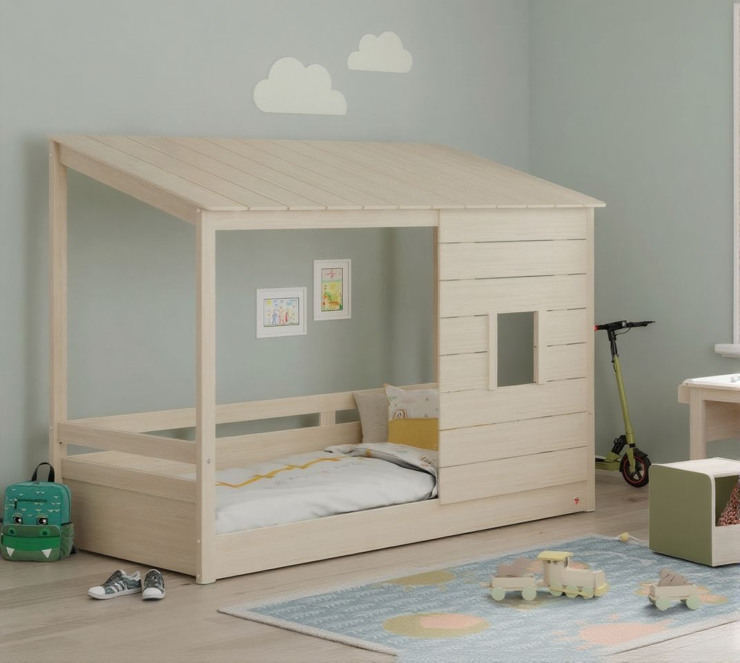 Легло с покрив и прозорец Montes Natural