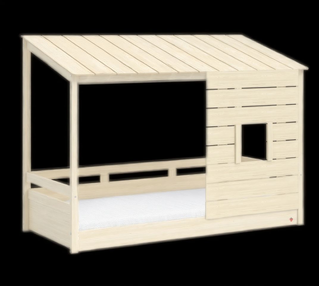 Легло с покрив и прозорец Montes Natural