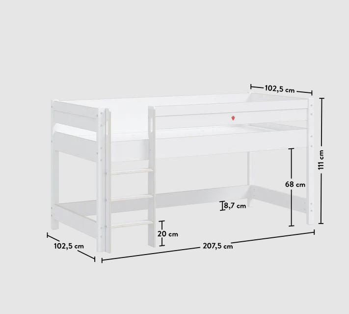 Двуетажно легло Montes White (90х200см)