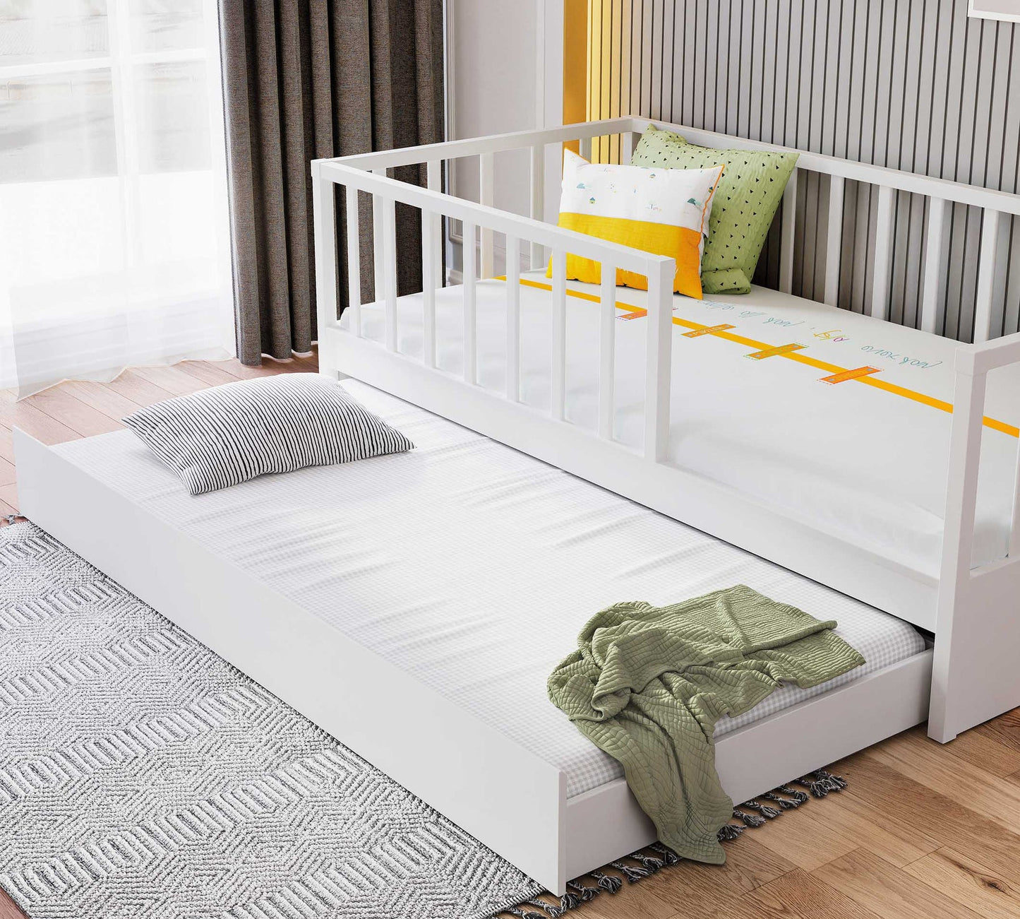 Детско издърпващо легло Montes White New (90/190см)