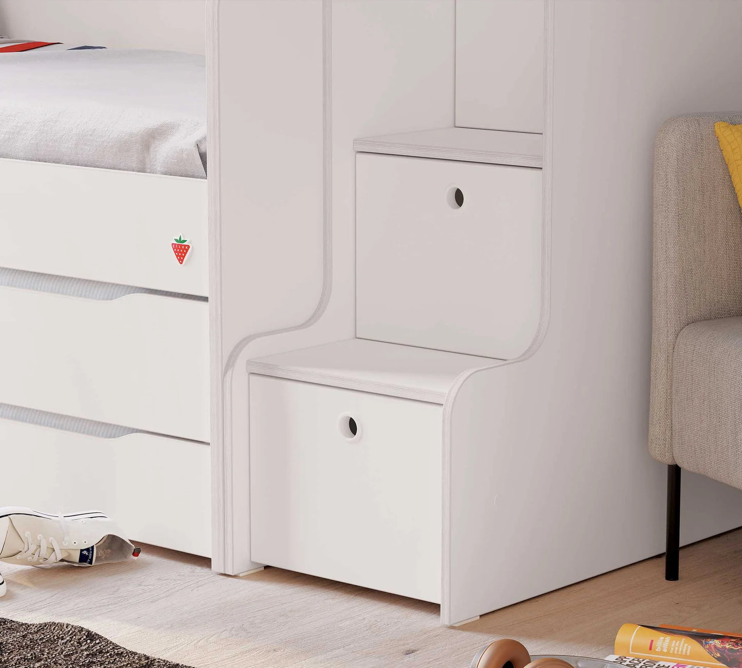 Стълби с чекмеджета Studio White