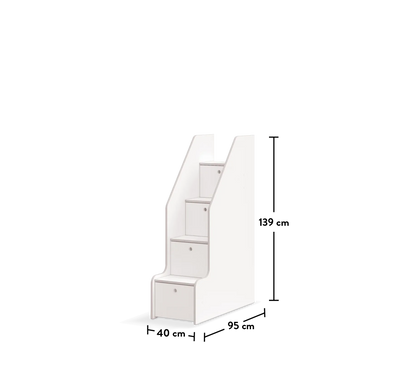 Стълби с чекмеджета Studio White