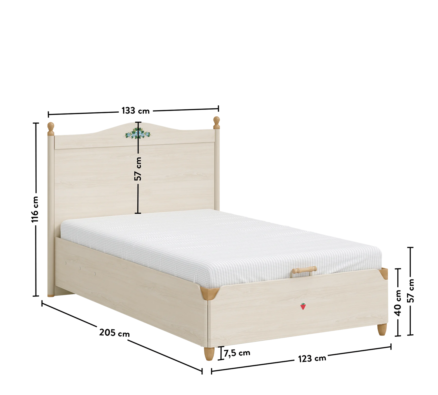 Детско легло с ракла Flora New (120/200см)
