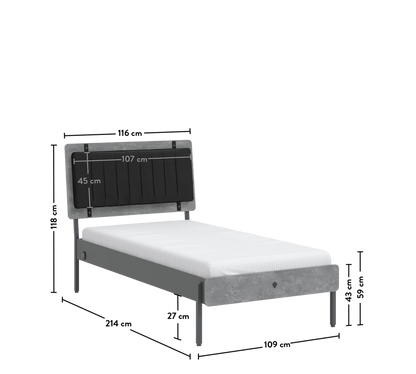 Детско легло Space Gray (100х200см)