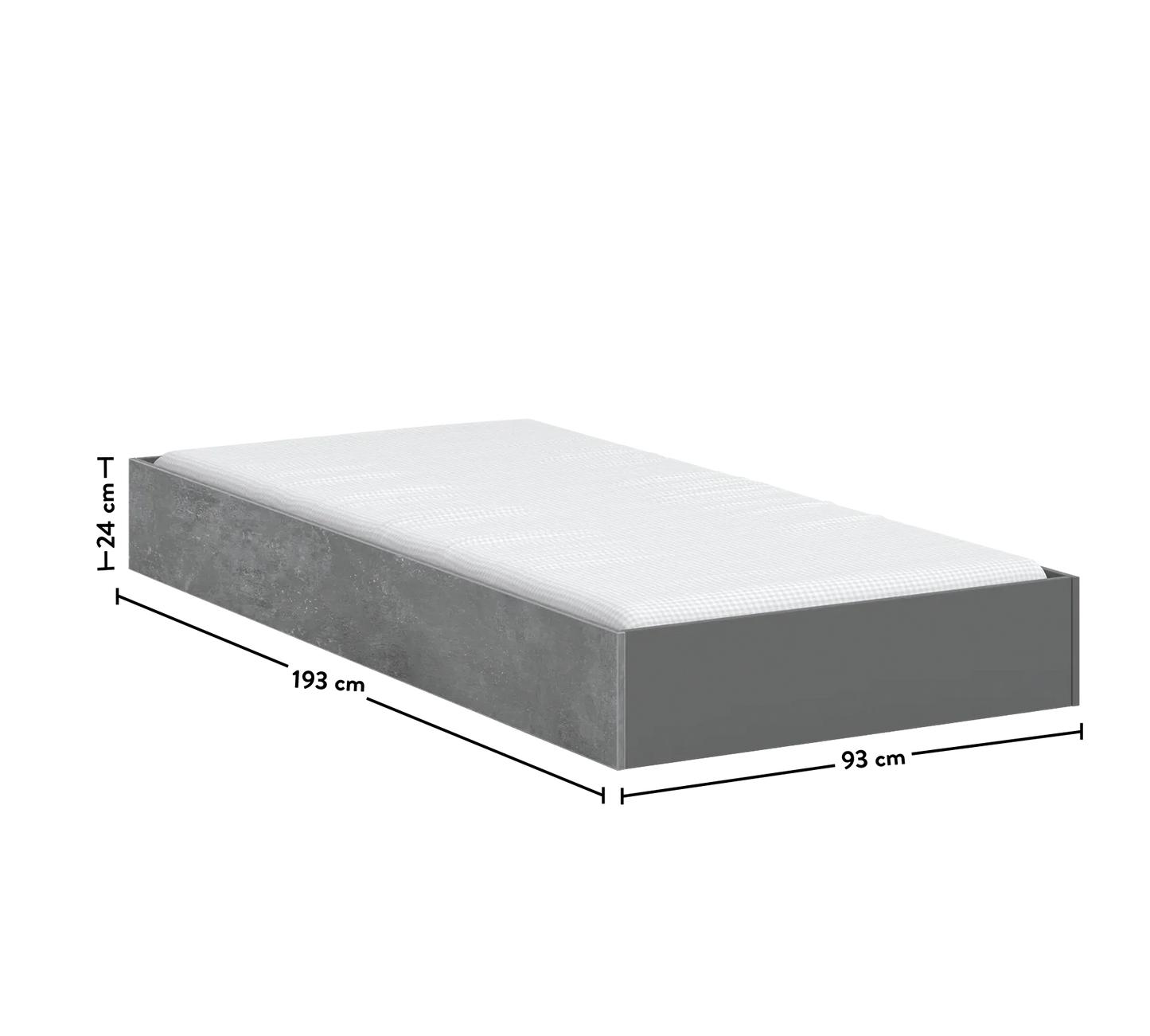 Издърпващо чекмедже (90x190 см)  Space Gray
