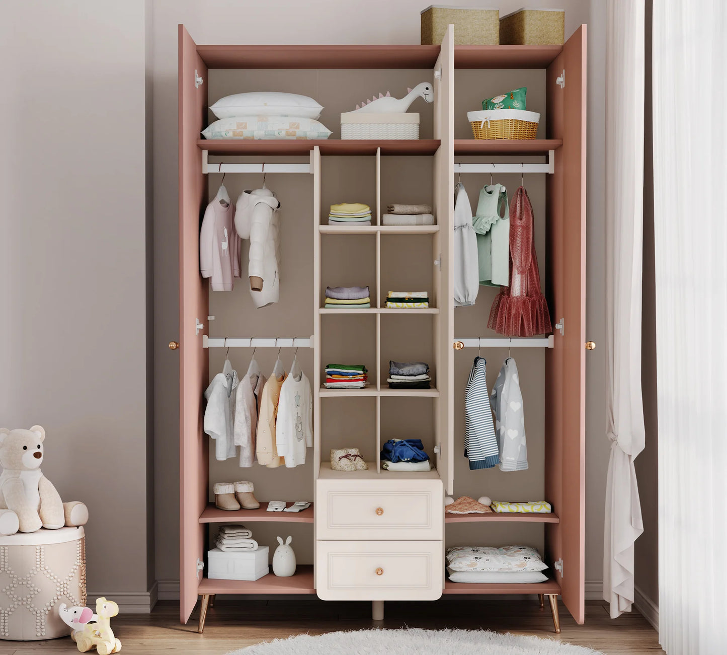Трикрилен гардероб Elegance baby