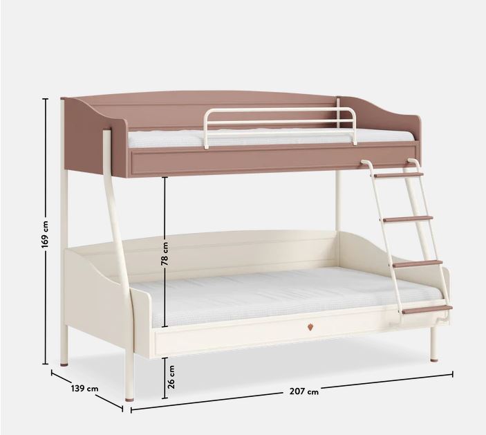 Двуетажно легло Elegance (90x200-120x200 см)