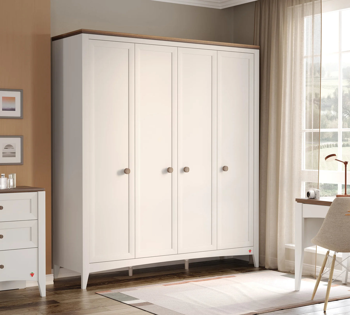 Четирикрилен гардероб Lapel