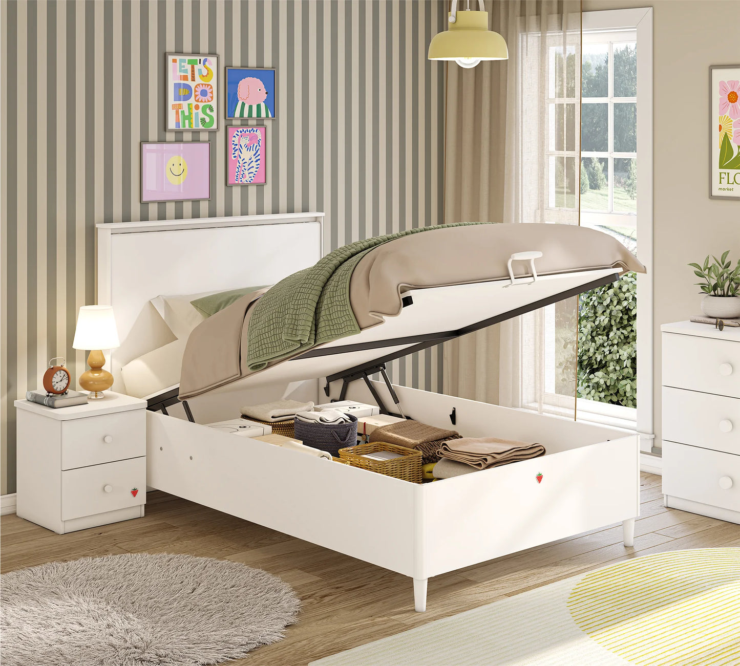 Легло Varia White (100х200см) - с база