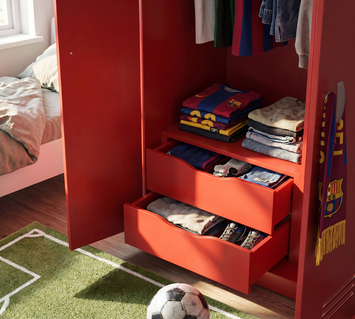 Двукрилен гардероб Locker Red