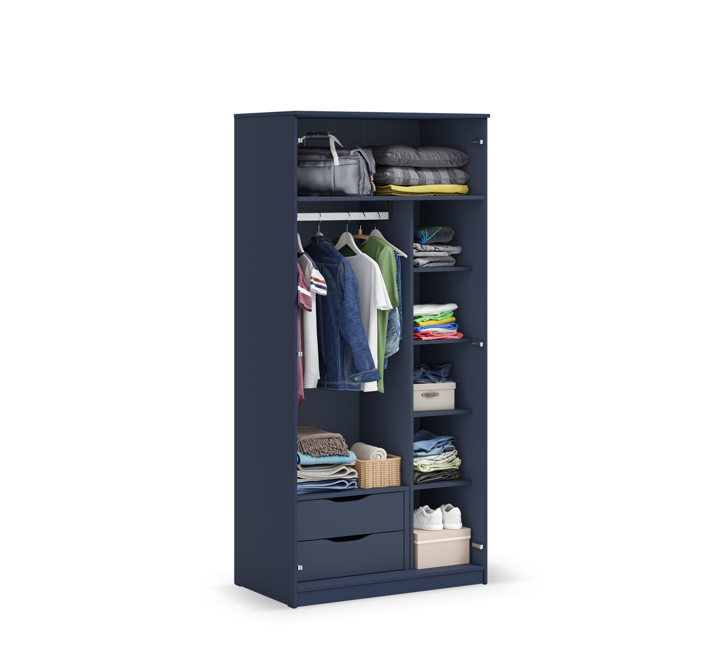 Двукрилен гардероб Locker Dark blue