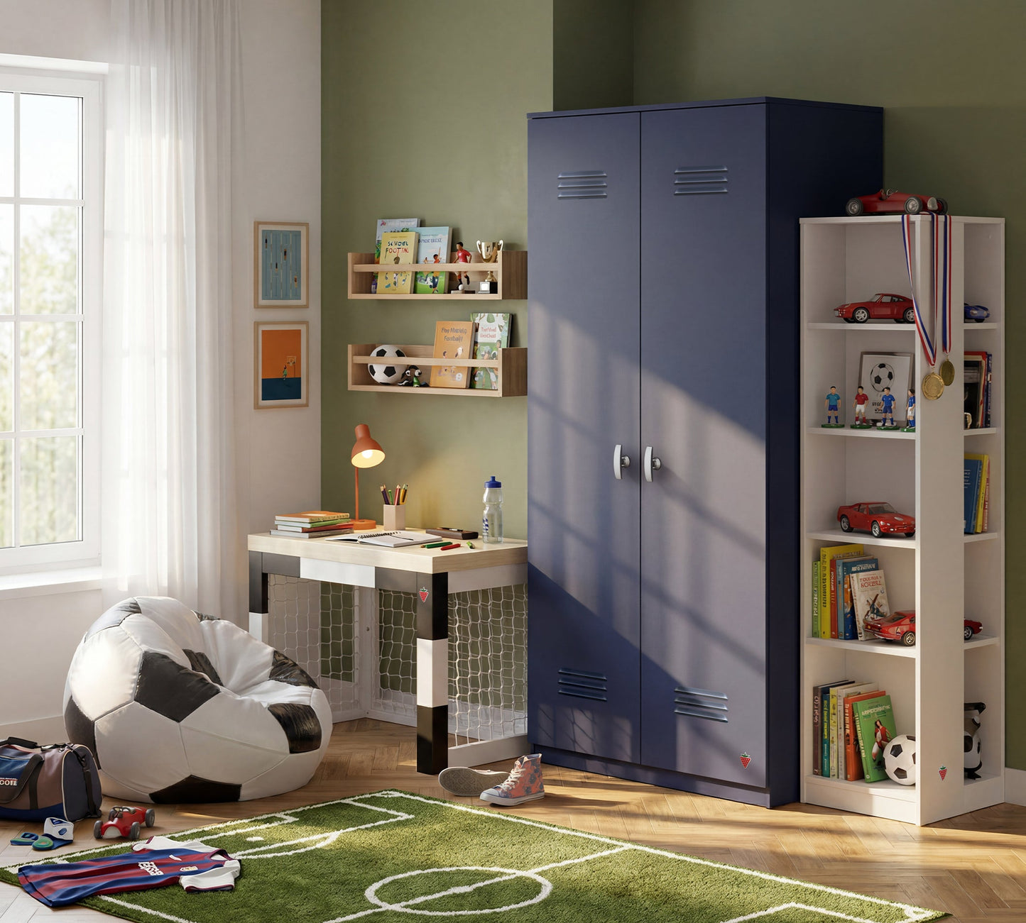Двукрилен гардероб Locker Dark blue