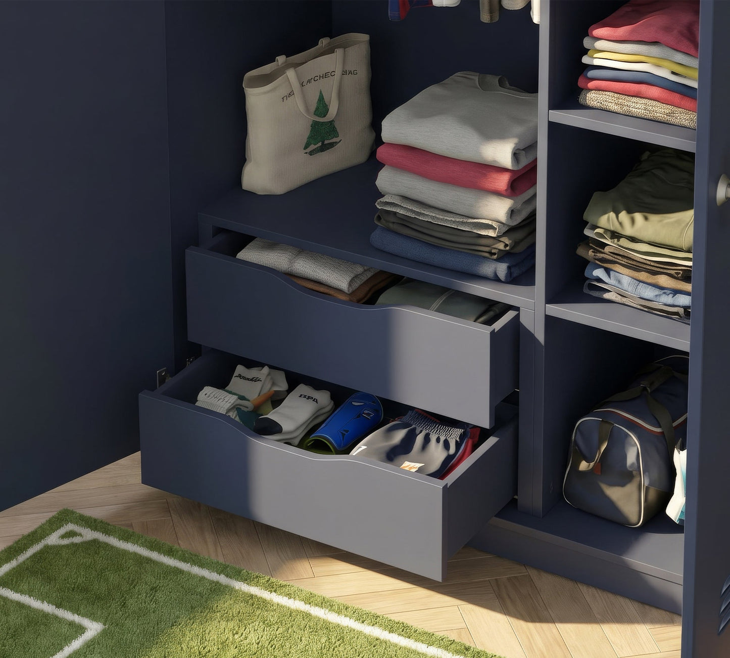 Двукрилен гардероб Locker Dark blue
