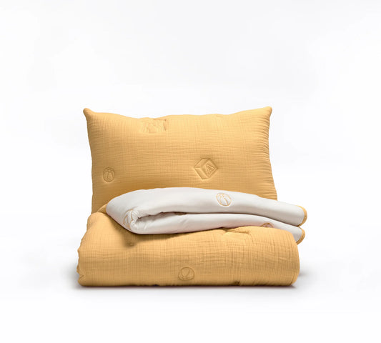 Детско покривало Toon Bed (105-200см) - горчица