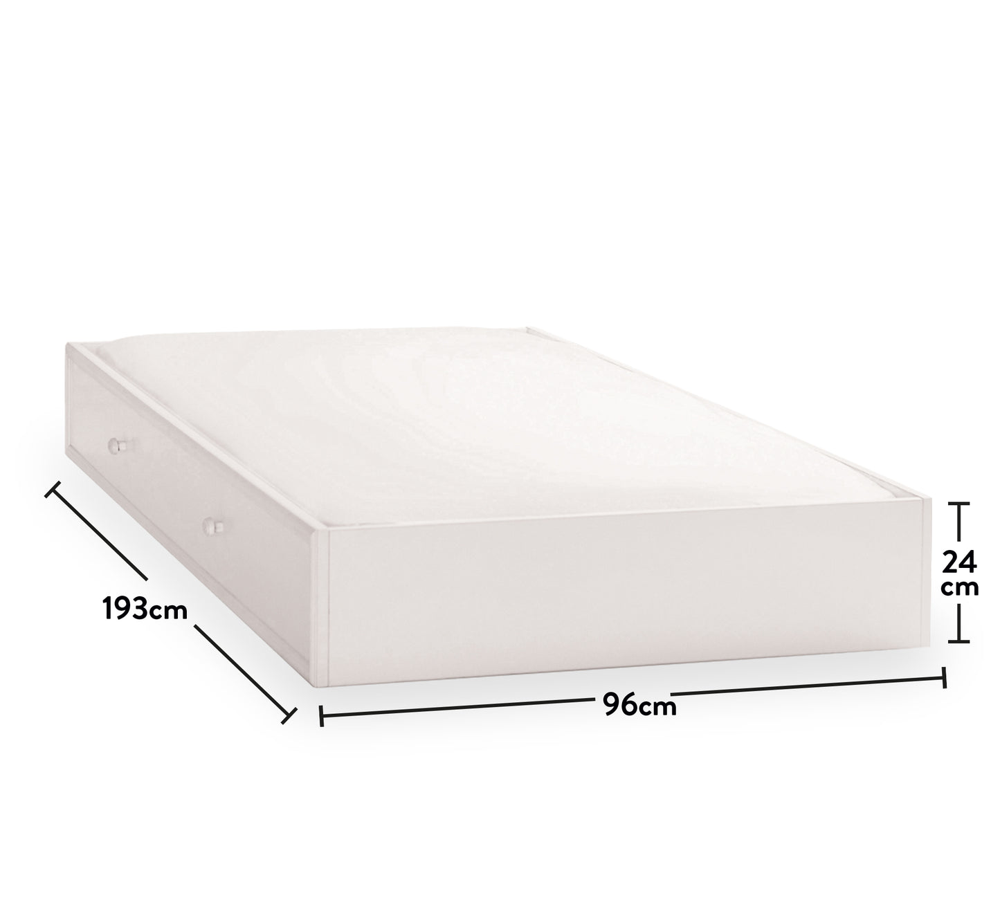 Детско издърпващо легло Romantic (90/190 см)