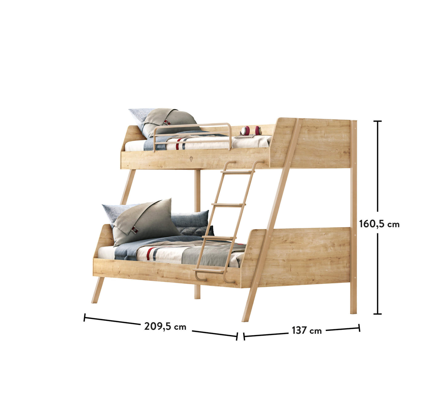 Голямо двуетажно легло Mocha (90x200-120x200 см)