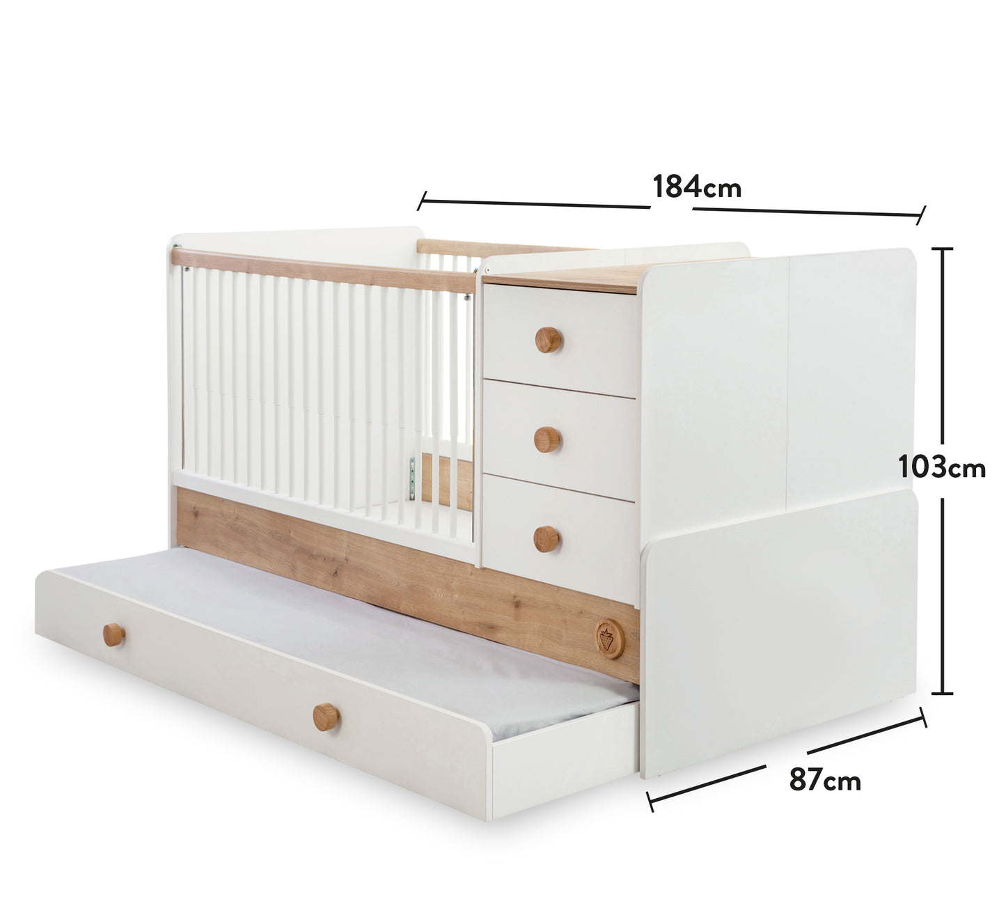 Трансформираща бебешка кошара Natura Baby Sl (80/180см)