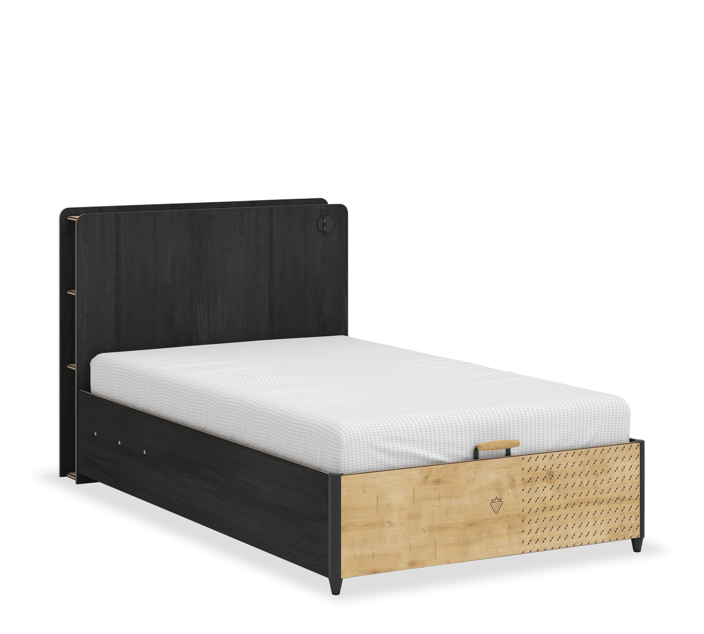 Легло с ракла  Black 120x200см