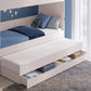 Издърпващо легло с чекмеджета Studio White  (90x200см)