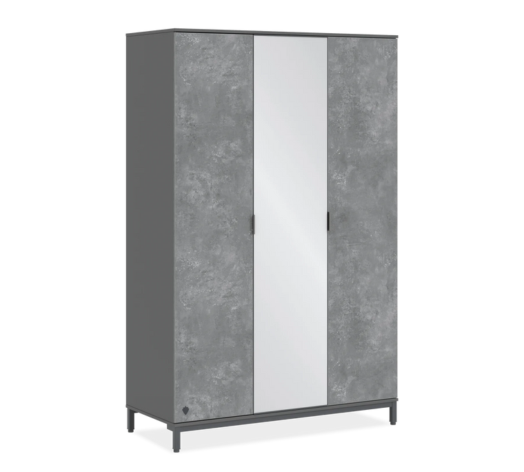 Трикрилен гардероб Space Gray, изображение 2 от 6