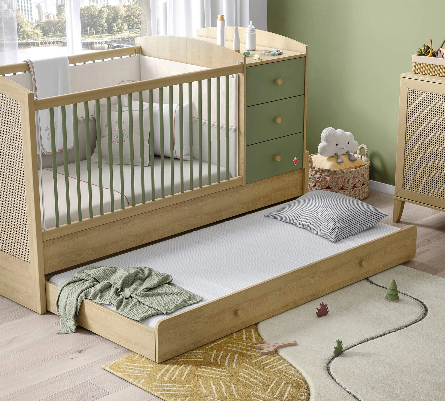 Бебешка трансформираща кошара Loof Baby 80х180см